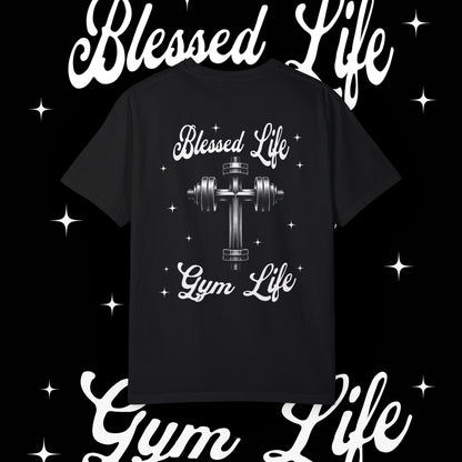 Blessed Life Gym Life Graphic Black T-shirt