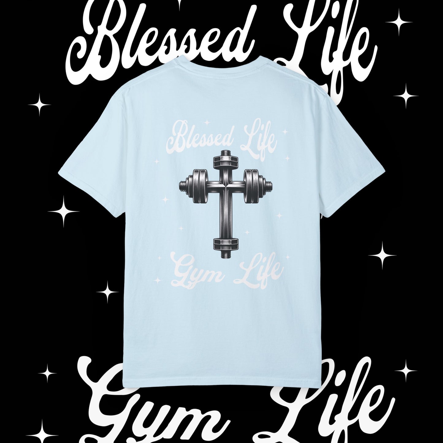 Blessed Life Gym Life Graphic Chambray T-Shirt