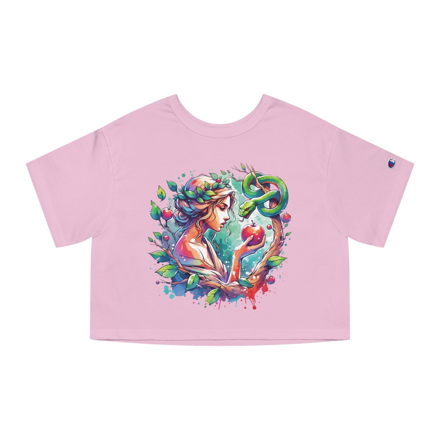 Eve's Apple Pink Graphic Crop top 