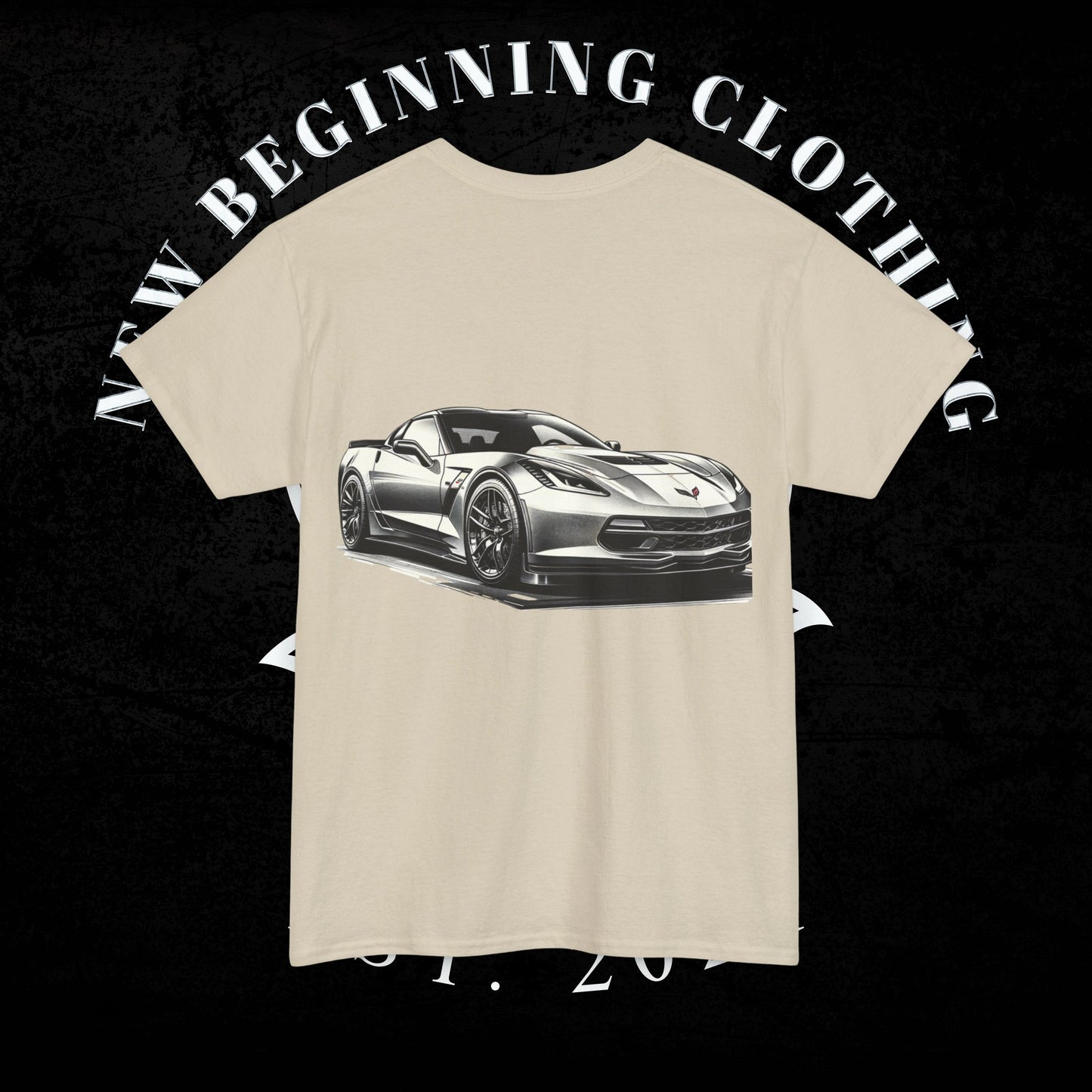 C6 Corvette Graphic Sand T-Shirt