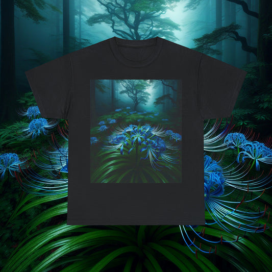 Blue Spider Lily Graphic T-Shirt