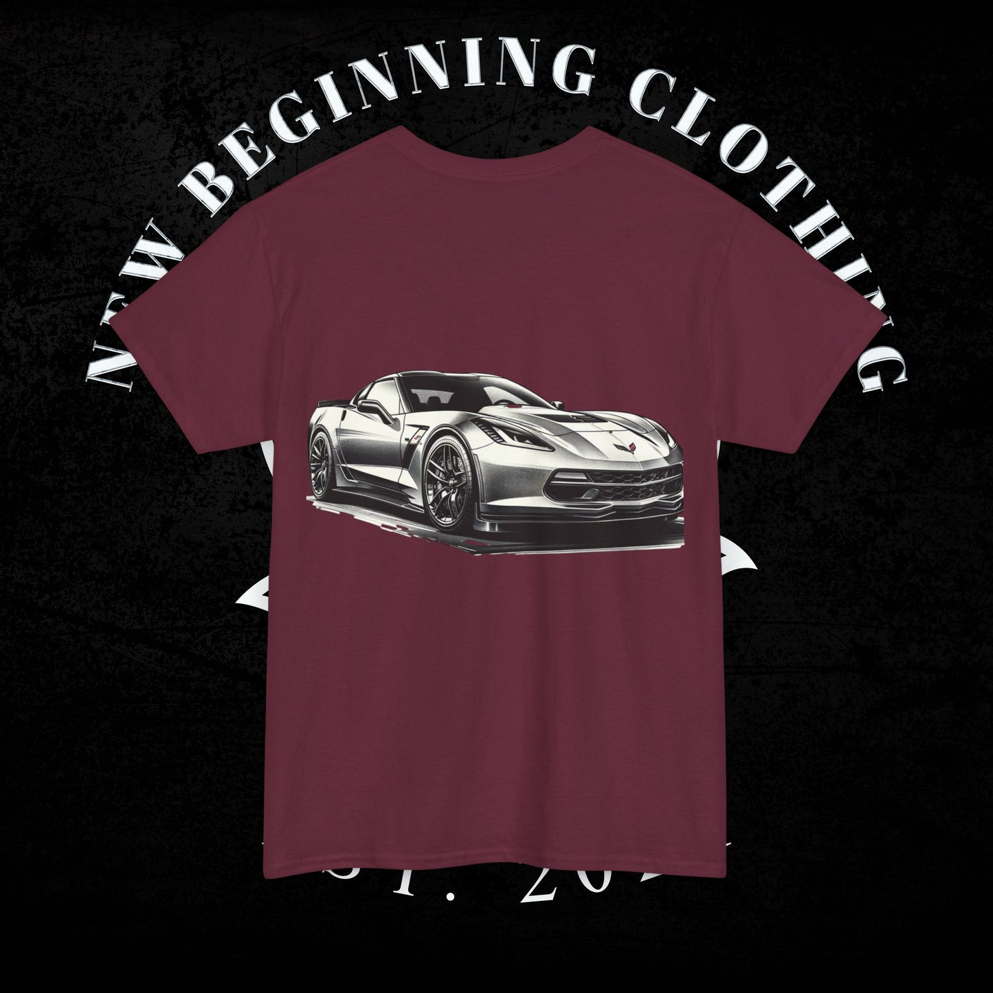 C6 Corvette Graphic Maroon T-Shirt