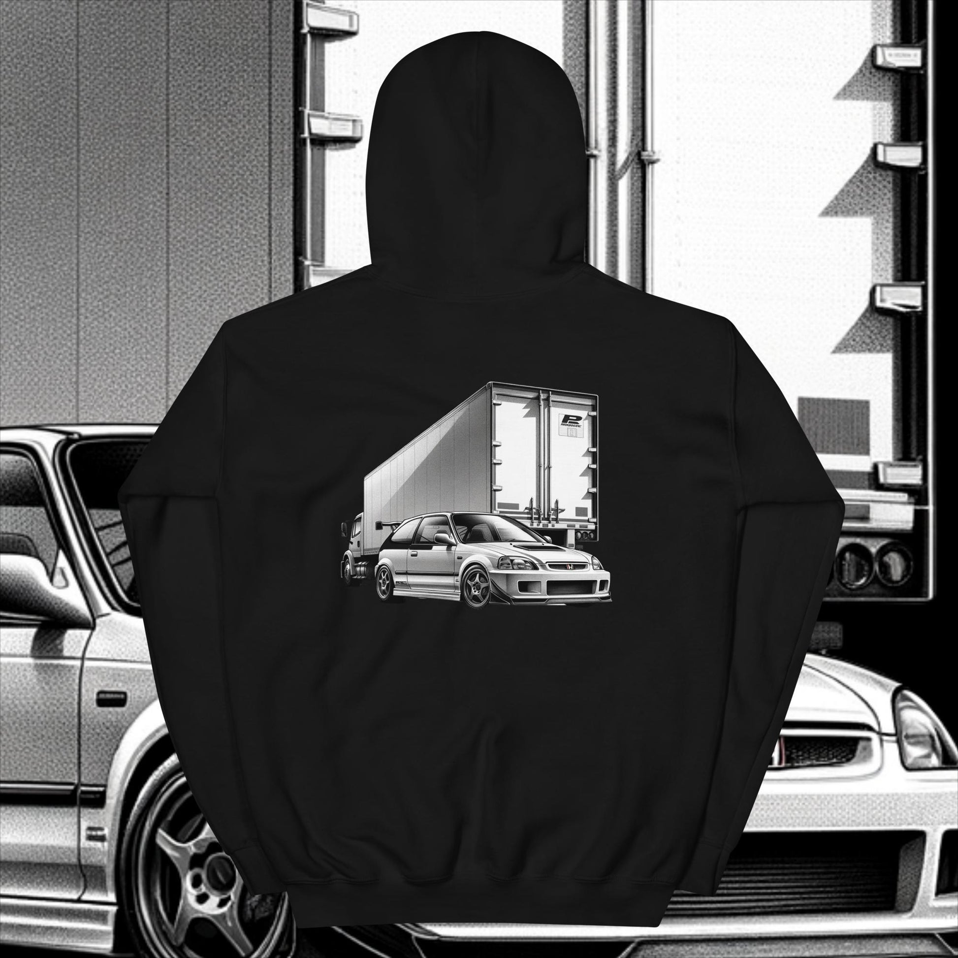 Honda Civic Type-R Graphic Hoodie Black